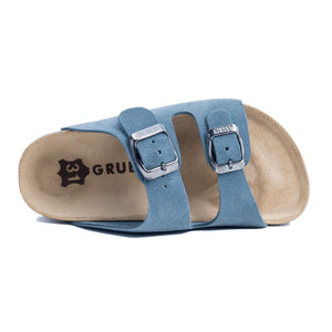 Arizona kids blue suede leather sandals