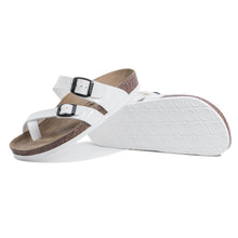Load image into Gallery viewer, Women&#39;s Arena  White leatherette sandals