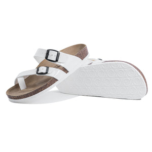 Women's Arena  White leatherette sandals
