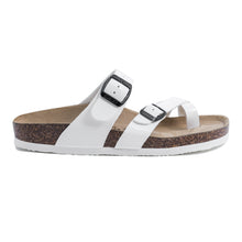 Load image into Gallery viewer, Women&#39;s Arena  White leatherette sandals