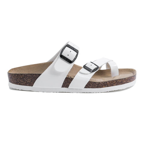 Women's Arena  White leatherette sandals