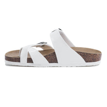 Load image into Gallery viewer, Women&#39;s Arena  White leatherette sandals