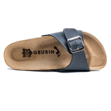 Load image into Gallery viewer, Women&#39;s Madrid Black leatherette sandals