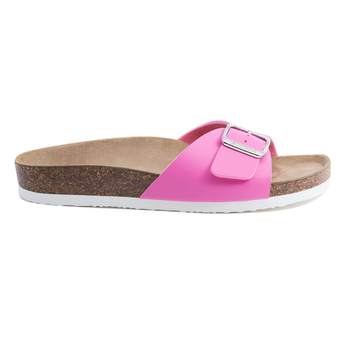 Women's Madrid Pink leatherette sandals