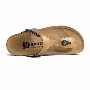 Women's Tacoma gold soft thong sandals
