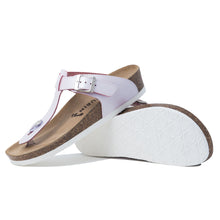 Load image into Gallery viewer, Sayonara Women&#39;s classic Rose thong leather sandals
