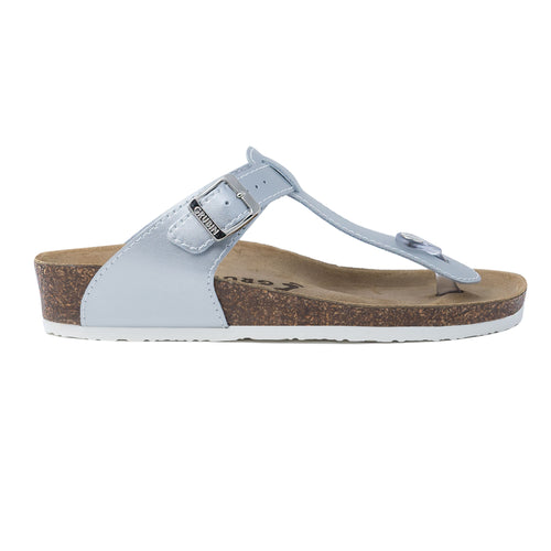 Sayonara Women's classic silver thong leather sandals